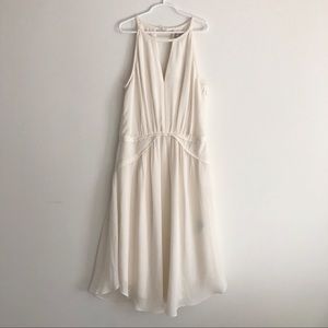 Banana Republic Ivory Chiffon Dress